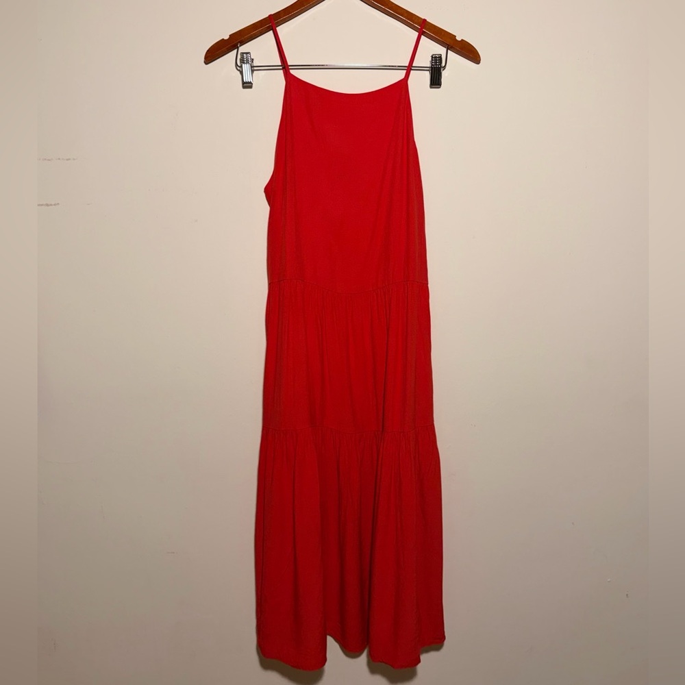 Stockholm Atelier & Other Stories Red Tiered Dress Size 2